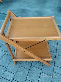  Carrello portavivande in legno pieghevole 