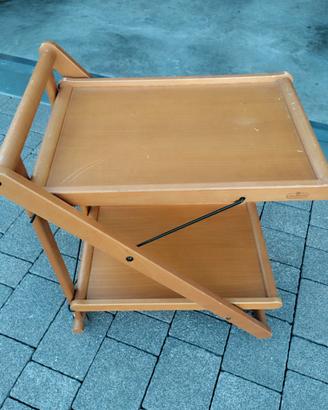  Carrello portavivande in legno pieghevole 