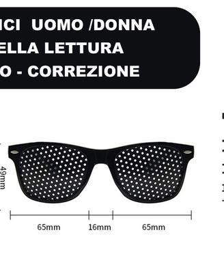 Occhiali con fori stenopeici  uomo /Donna