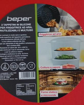 2 Tappetini in silicone per friggitrice ad aria 