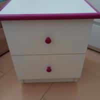 comodino bianco nuovo 