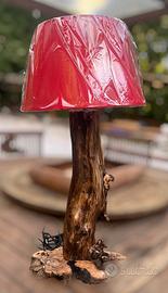 Lampada legno d’ulivo