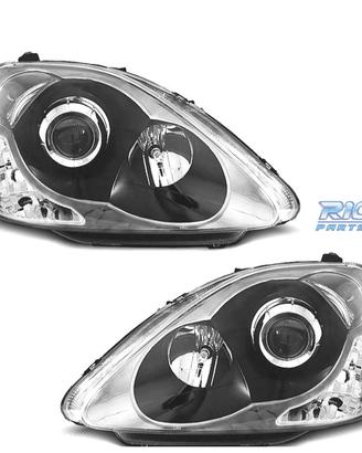 FARI HONDA CIVIC 01-06 PROIETTORE FONDO NERO