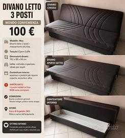 Divano letto" Max"  3 posti Mondo Convenienza 