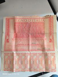 Buono del tesoro Novennale 1940 a premi 5%