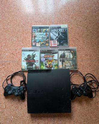 PLAYSTATION 3+ 2 JOYSTICK+ 5 GIOCHI 
