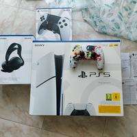 Sony PlayStation 5 Slim disco+dualsense Edge+3D pu