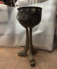 Braciere Porta-vaso Antico in Ottone