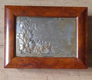 Scatola Ottaviani in radica e argento