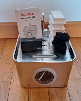 Fontanella per gatti in acciaio Inox