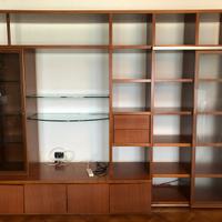 mobile salotto + carrello&tavolino color ciliegio