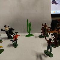 Lotto Soldatini Indiani e CowboysSwoppet Cloni  T