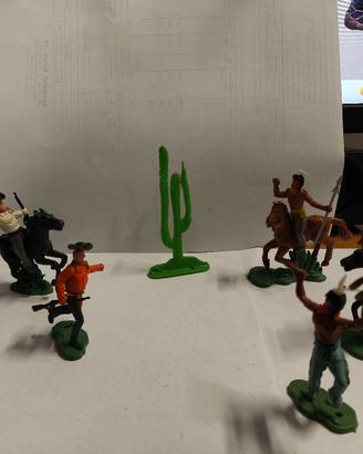 Lotto Soldatini Indiani e CowboysSwoppet Cloni  T