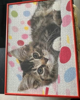 Quadro puzzle gatto
