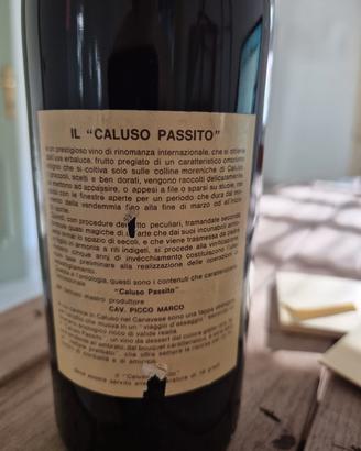 bottiglia vino Caluso passito 1989