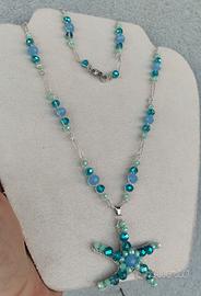 Collana azzurra e argento 