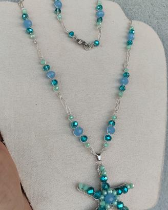 Collana azzurra e argento 