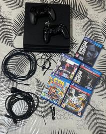 PS4 PRO 1tb silenziosa 2 joystick + 5 giochi