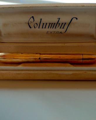 Penna stilografica Columbus placcata oro TRATTABIL