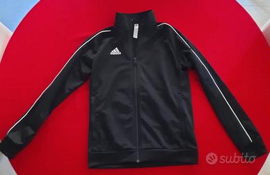 Felpa adidas bianca e nera per bambini