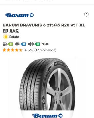 2 gomme auto usate Barum