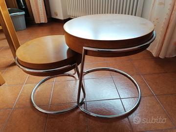 Tavolini da salotto a due piani stile Bauhaus