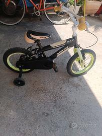 bicicletta bambino 14 pollici con rotelle 