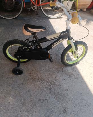 bicicletta bambino 14 pollici con rotelle 