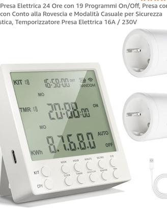 Timer Presa Elettrica 24 Ore 19 Programmi