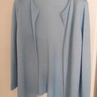 Cardigan da donna celeste