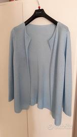 Cardigan da donna celeste