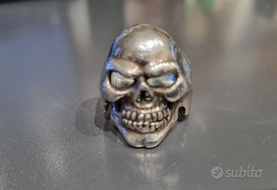 anello argento teschio