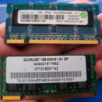 02 banchi di memoria ram DDR2 a 667Mz da 1Gb cad.