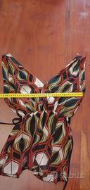 Vestito Top Blusa fantasia geometrica