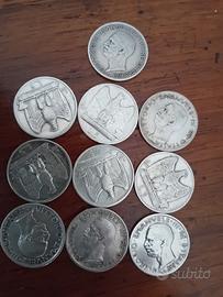 10 monete da 5 lire aquilotto