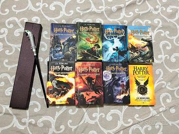 Harry Potter 7+1 Libri + Bacchetta Lucius Malfoy