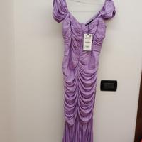 Abito da cerimonia drappeggiato ZARA tg.M etichett