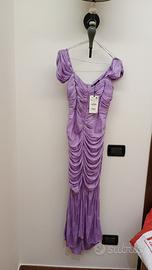Abito da cerimonia drappeggiato ZARA tg.M etichett