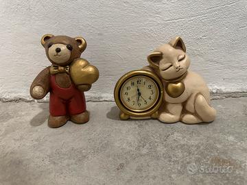 Coppia THUN Originali: Orologio gatto + orsetto