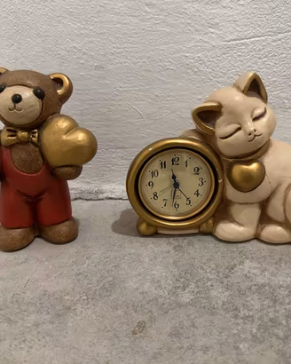 Coppia THUN Originali: Orologio gatto + orsetto