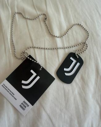 Collana con piastrina in acciaio Juventus