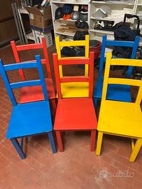 6 sedie in legno