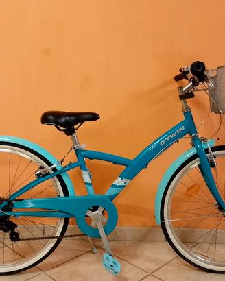 Bici 24" b-twin con cambio perfetta 