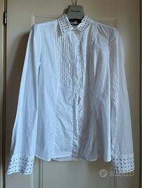 Camicia donna taglia 42 bianca borchie