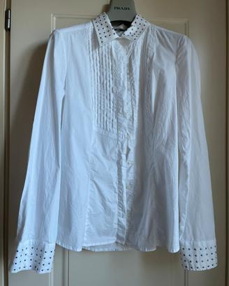 Camicia donna taglia 42 bianca borchie