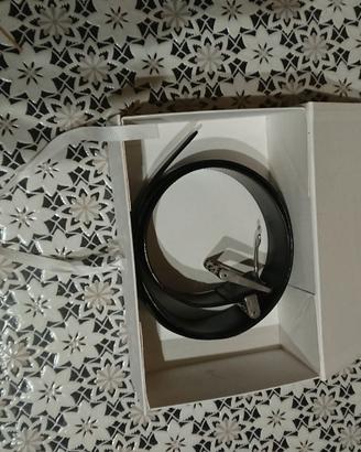 Cintura uomo nera Versace, cm 90