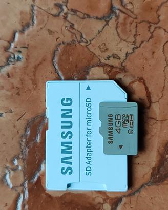 micro sd+adattatore varie capacità 