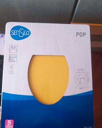 Copriwater legno giallo