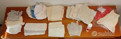 Set di pannolini lavabili nuovi/poco utilizzati