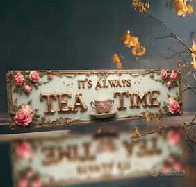 Targa decorativa in metallo